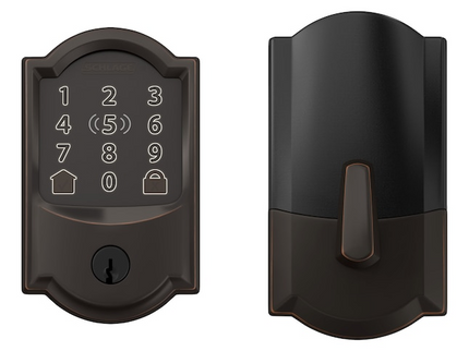 Schlage Encode Plus Camelot Aged Bronze Smart Wi-Fi and Bluetooth Touchscreen Keypad Electronic Deadbolt Lock