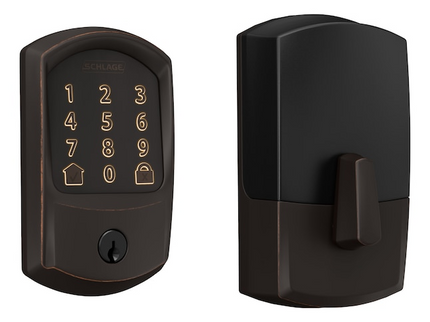 Schlage Encode Greenwich Aged Bronze Smart Wi-Fi and Bluetooth Touchscreen Keypad Electronic Deadbolt Lock