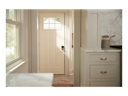 Schlage Encode Lever Camelot-Accent Satin Nickel Smart Wi-Fi and Bluetooth Touchscreen Keypad Electronic Handle Lock