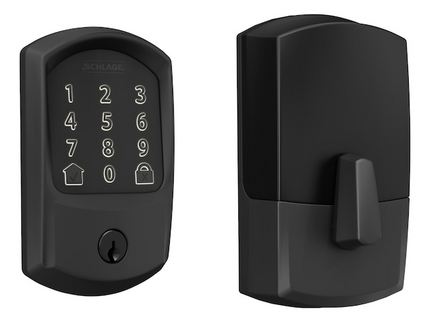 Schlage Encode Greenwich Matte Black Smart Wi-Fi and Bluetooth Touchscreen Keypad Electronic Deadbolt Lock