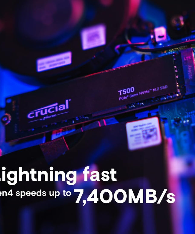 Crucial T500 1TB Gen4 NVMe M.2 Internal Gaming SSD