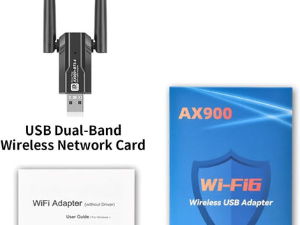 USB WiFi 6 Adapter with Bluetooth 5.4 Dual Band 2.4/5GHz