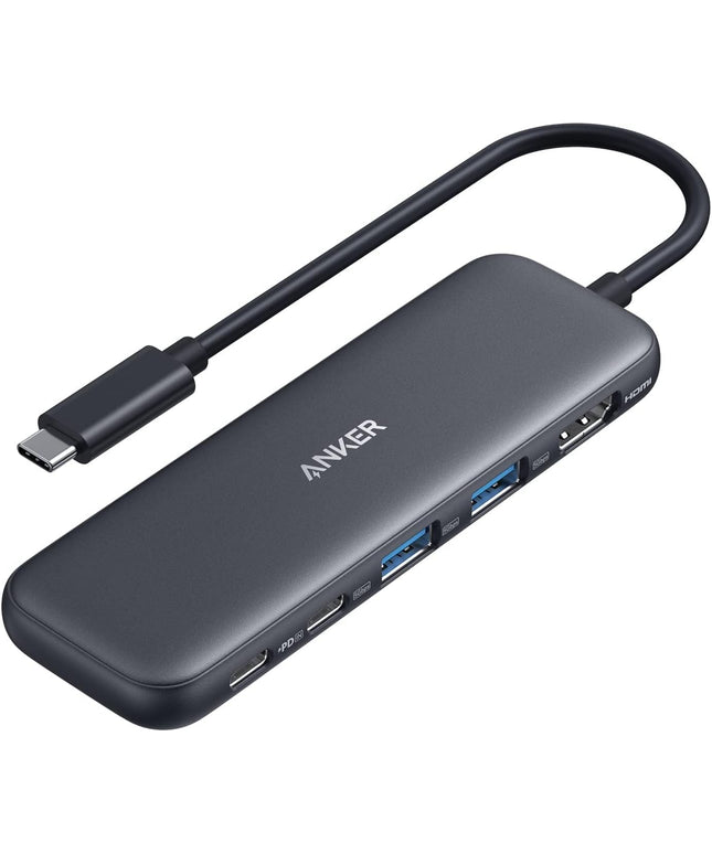 Anker USB C Hub, 5-in-1 USBC to HDMI Splitter with 4K Display, 1 x Powered USB-C 5Gbps & 2×Powered USB-A 3.0 5Gbps Data Ports for MacBook Pro, MacBook Air, Dell and More
