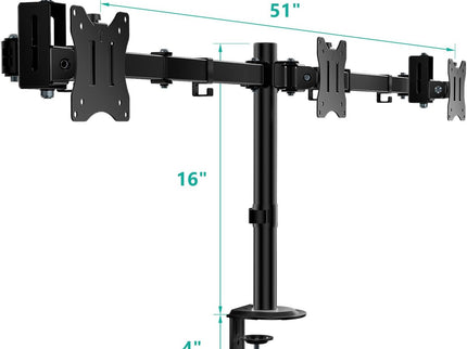 WALI Triple Monitor Mount