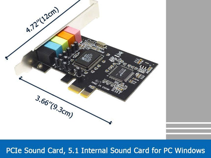 5.1 Internal PCIe Sound Card for PC Windows 8 7 with Low Profile Bracket