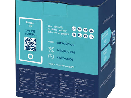 ARCTIC Freezer i35 CPU Cooler – Single Tower