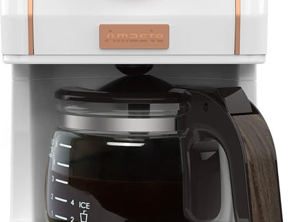 Amaste Retro Style Coffee Machine with 25 Oz Glass Coffee Pot
