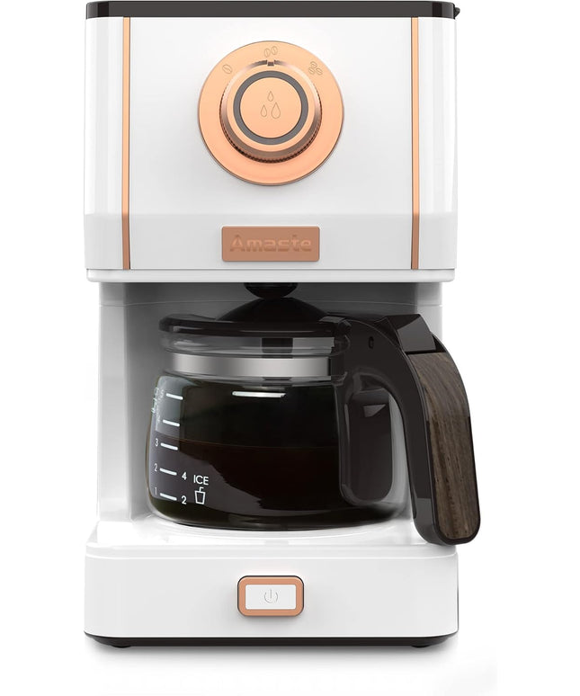 Amaste Retro Style Coffee Machine with 25 Oz Glass Coffee Pot