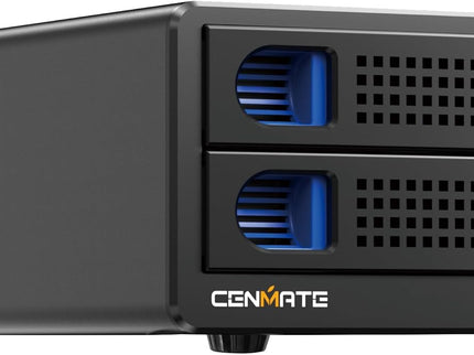 Dual Bay Hard Drive RAID Enclosure with Cooling Fan