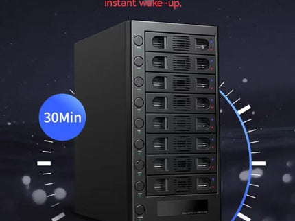 Syba 8 Bay Tool Less Tray Hot Swappabe 2.5" 3.5" SATA Non Raid External USB 3.0 Enclosure SY-ENC50119