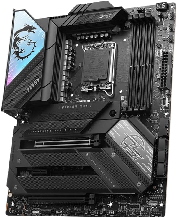 MSI MPG Z790 Carbon MAX WiFi II Gaming Motherboard (Supports 12th/13th/14th Gen Intel Processors, LGA 1700, DDR5, PCIe 5.0, M.2, 2.5Gbps LAN, USB 4, Wi-Fi 7, ATX)