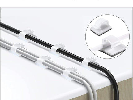 White Cable Management Organizer Kit