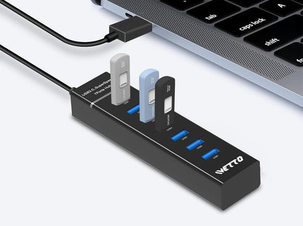 7-Port USB 3.0 Hub, IVETTO Data USB Hub