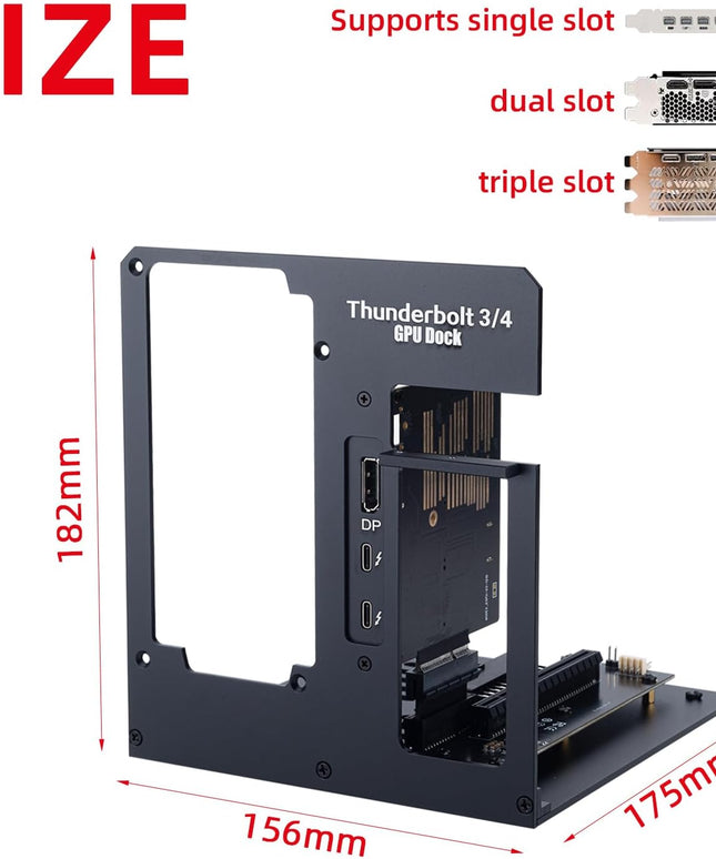 eGPU Enclosure Supports Thunderbolt 3/4 USB4, Compatible with NVIDIA AMD Graphics Card GPU and PCIe Cards, Support PD 85W Charging, ATX PSU (VK-Y960)