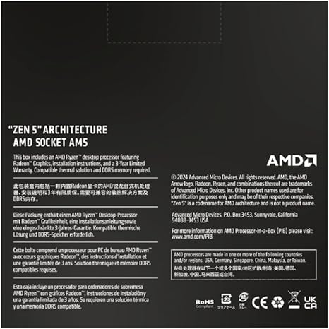 AMD Ryzen™ 5 9600X 6-Core, 12-Thread Unlocked Desktop Processor