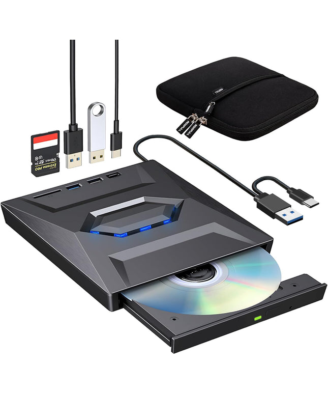 ROOFULL External CD DVD Drive