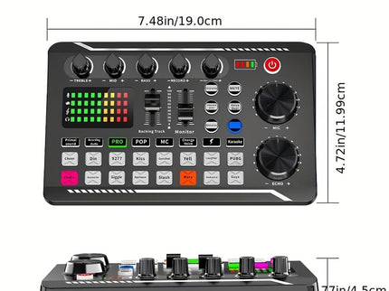 F998 Live Sound Card Audio Mixer
