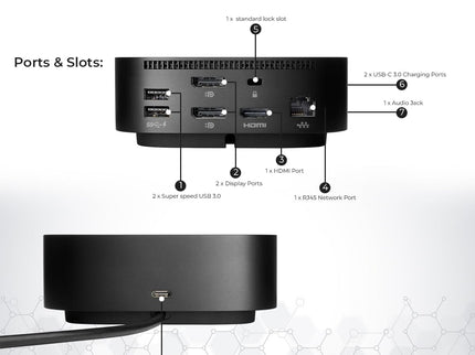HP Docking Station for Laptop Dual Monitor