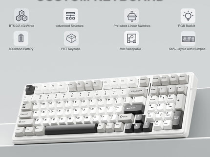 AULA F99 Wireless Mechanical Keyboard – Tri-Mode