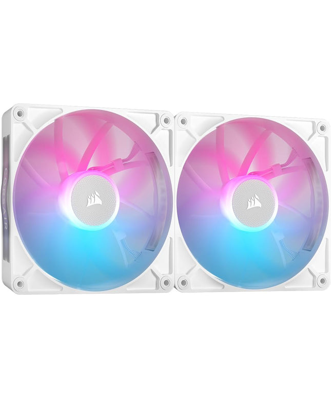 Corsair iCUE Link RX140 RGB 140mm PWM Fans, Dual Pack, Magnetic Dome, White