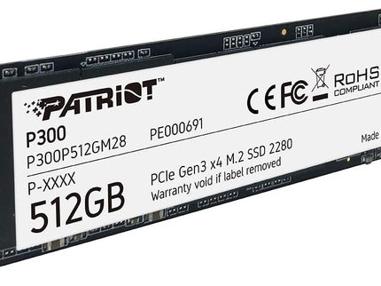 Patriot P300 M.2 PCIe Gen 3 x4 512GB Low-Power Consumption SSD