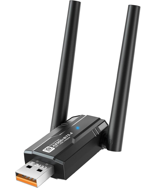 USB WiFi 6 Adapter with Bluetooth 5.4 Dual Band 2.4/5GHz