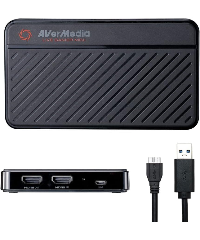 AVerMedia Live Gamer Mini, 1080p60 Capture Card with HDMI Pass-Thru, Plug & Play, for OBS, Xbox Series X/S, PS5, Switch, Win 11/macOS 12 (GC311)