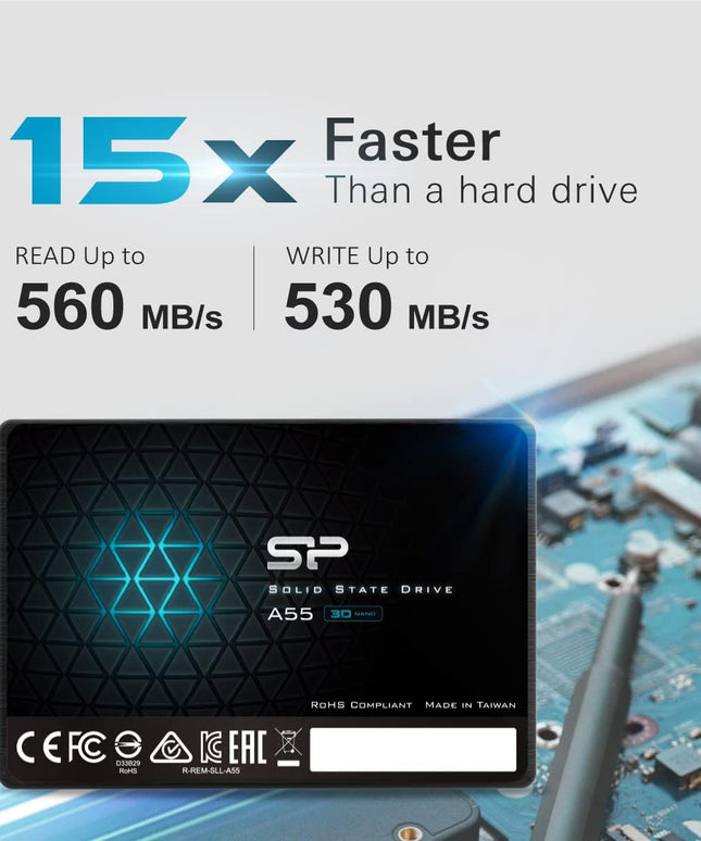 SP 512GB SSD 3D NAND A55 SLC Cache Performance Boost SATA III