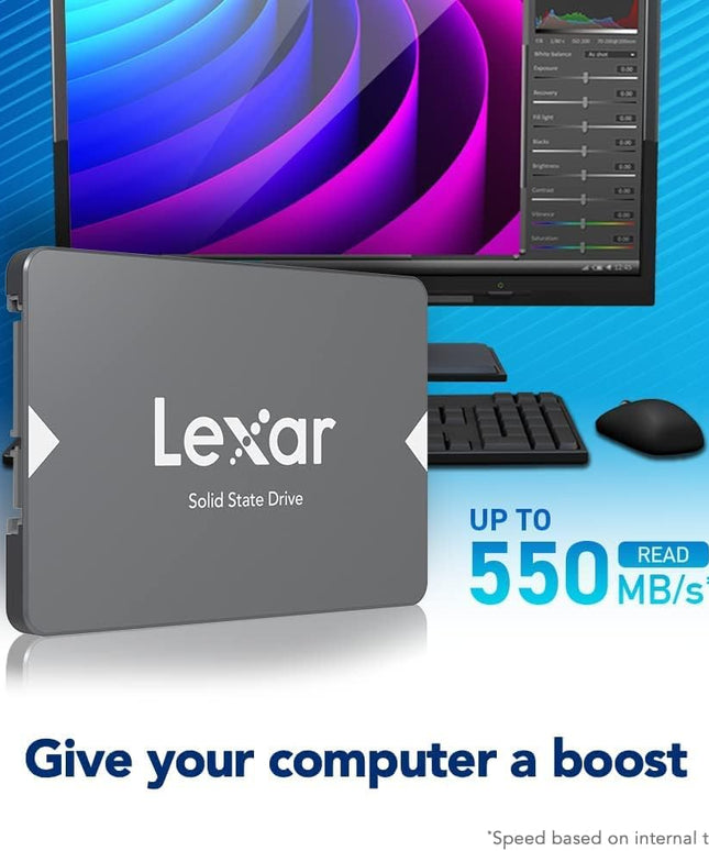 Lexar 512GB NS100 SSD 2.5 Inch SATA III Internal Solid State Drive