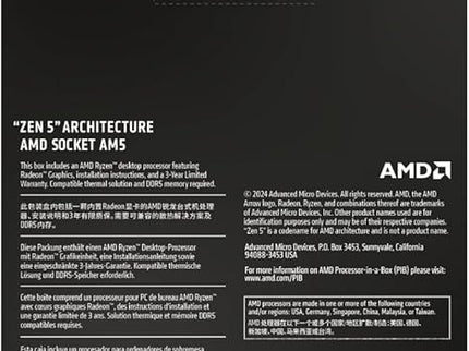 AMD Ryzen™ 9 9950X 16-Core, 32-Thread Unlocked Desktop Processor