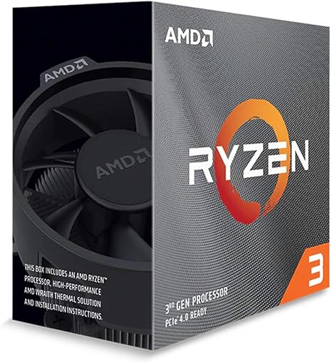 AMD Ryzen 3 3100 4-Core, 8-Thread Unlocked Desktop Processor with Wraith Stealth Cooler