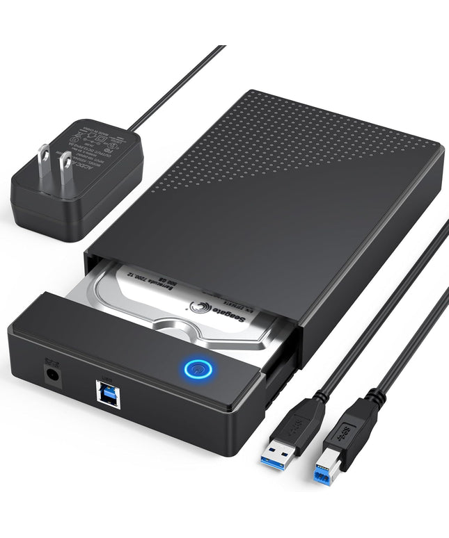 3.5 Hard Drive Enclosure, CLAVOOP USB 3.0 Internal Hard Drive Case
