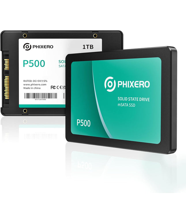 PHIXERO SSD 1TB 3D NAND TLC & SLC Cache SATA Ⅲ 2.5 inch Interne Solid State Drive for Laptop/Desktop PC/Mini PC - P500