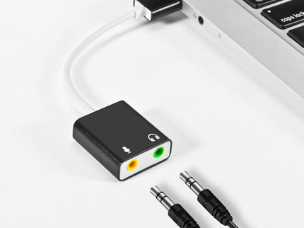 USB Audio Adapter, External Sound Card for PC and Laptop