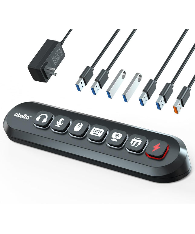 Powered USB Hub, atolla 7-Port USB 3.0 hub