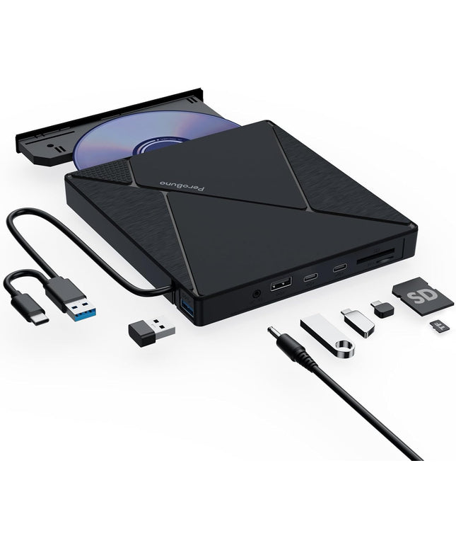 PeroBuno External CD DVD Drive