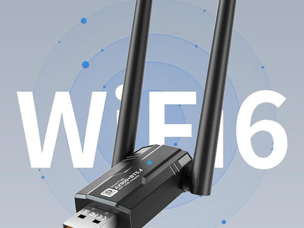 USB WiFi 6 Adapter with Bluetooth 5.4 Dual Band 2.4/5GHz