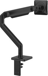 Humanscale M2.1 Monitor Arm – 2-Piece Clamp Mount with Base, Angled/Dynamic Link, Standard Tilt, VESA 100x100mm – Black