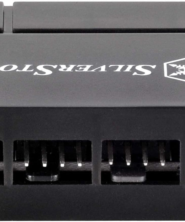 SilverStone 8-Port PWM Fan Hub/Splitter – 4-Pin & 3-Pin, Black, SST-CPF04-USA
