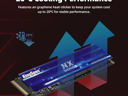 KingSpec NX Series 1TB Gen3x4 NVMe M.2 SSD