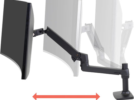 Ergotron LX Single Monitor Arm – Desk Mount, Fits Monitors up to 34", 7–25 lbs, VESA 75x75/100x100 – Matte Black