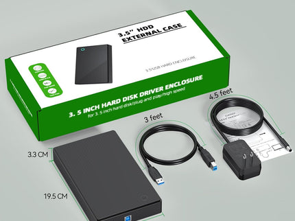 3.5 Hard Drive Enclosure, CLAVOOP USB 3.0 Internal Hard Drive Case