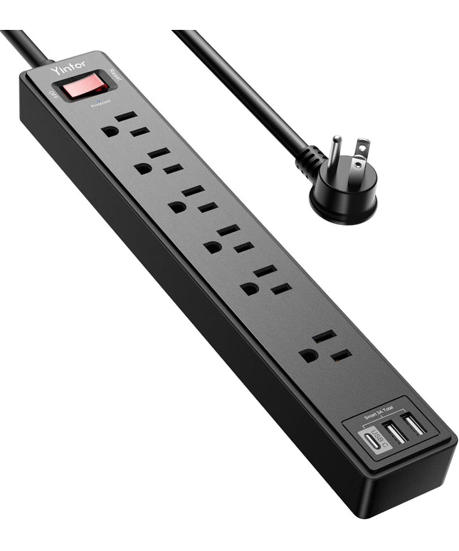 6Ft Power Strip Surge Protector - Yintar Extension Cord