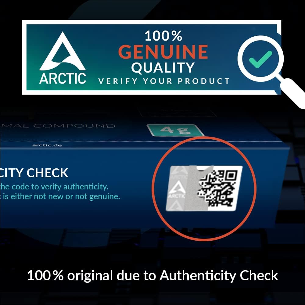 ARCTIC MX-4 (4 g) – High-Performance, Non-Conductive Thermal Paste for CPU & GPU, Long-Lasting with Excellent Thermal Conductivity.