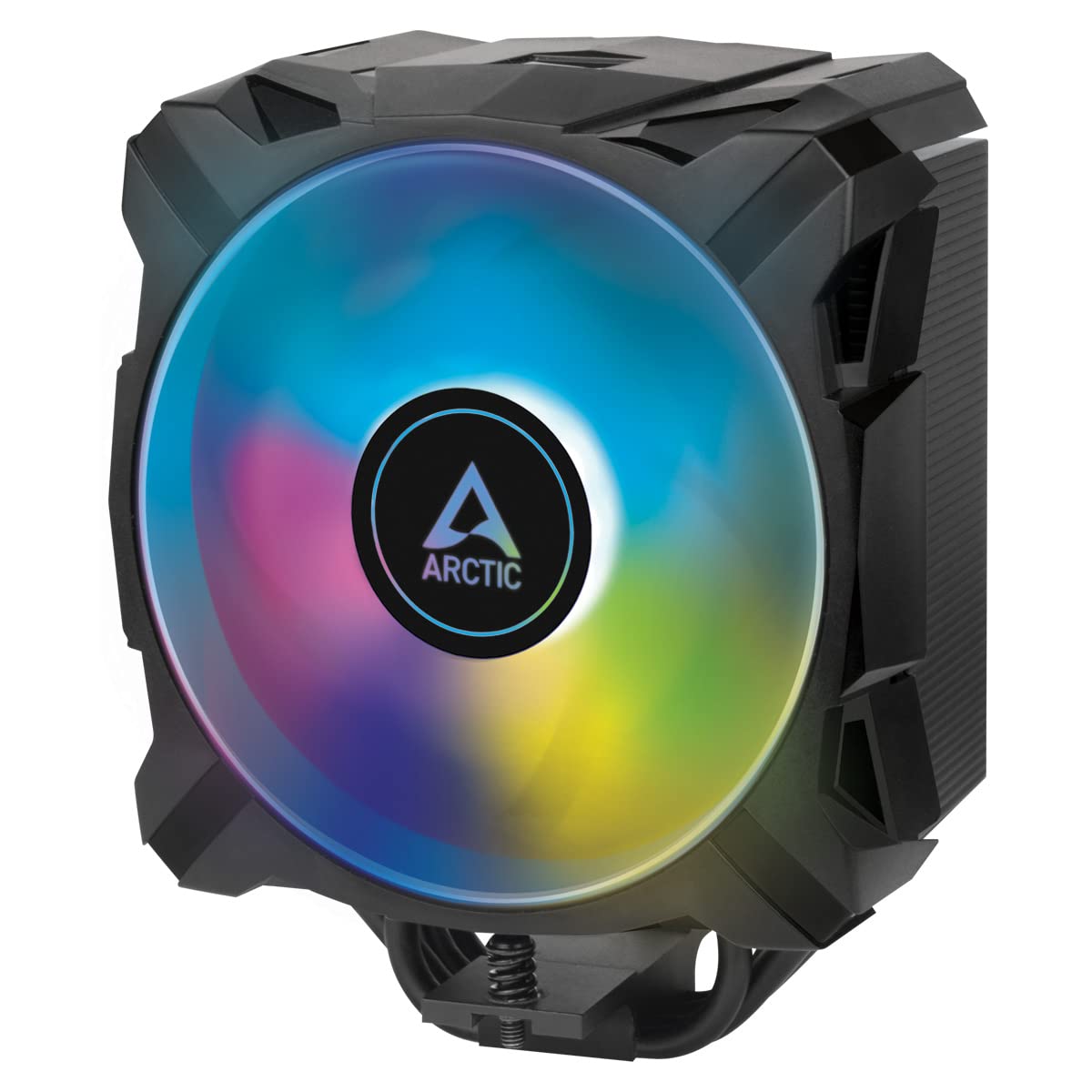 ARCTIC Freezer A35 A-RGB CPU Cooler – Single Tower, 120mm P-Fan, 4 Heat Pipes, AMD AM4, 200–1700 RPM, MX-5 Thermal Paste – Black