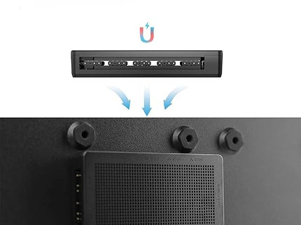12-Port 5V 3-Pin ARGB Fan Hub, Magnetic, Aura/MSI/Gigabyte, SATA Powered