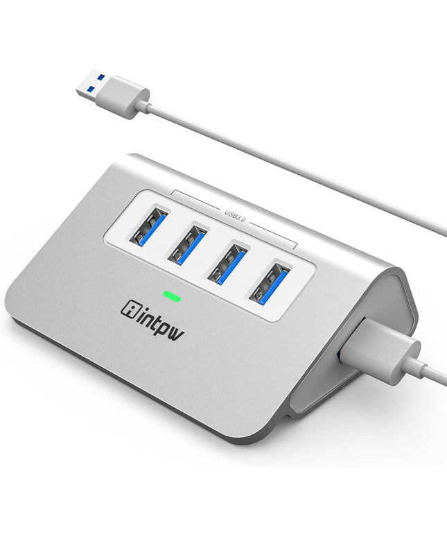 USB 3.0 Hub,Aluminum 4 Port USB Data Hub