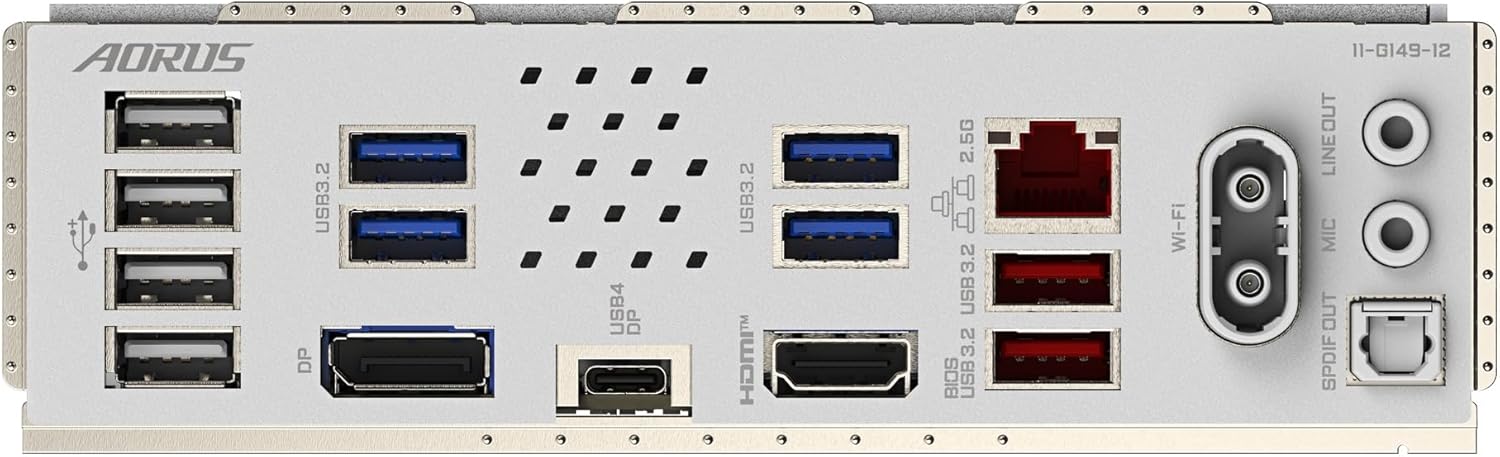 GIGABYTE B860M AORUS Elite WIFI6E ICE Intel Core Ultra (Series 2) LGA 1851 Motherboard, mATX, DDR5, 3X M.2, PCIe 5.0, USB-C, WIFI6E, 2.5GbE LAN, EZ-Latch