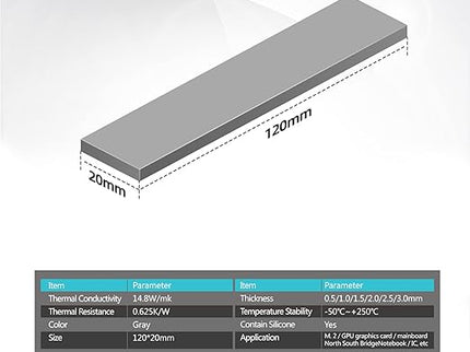 Maxtor Thermal Pads 120x20x3mm (3-Pack)