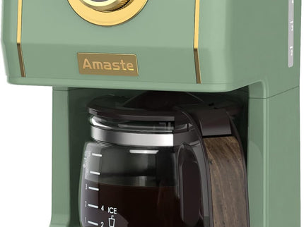 Amaste Retro Style Coffee Machine with 25 Oz Glass Coffee Pot